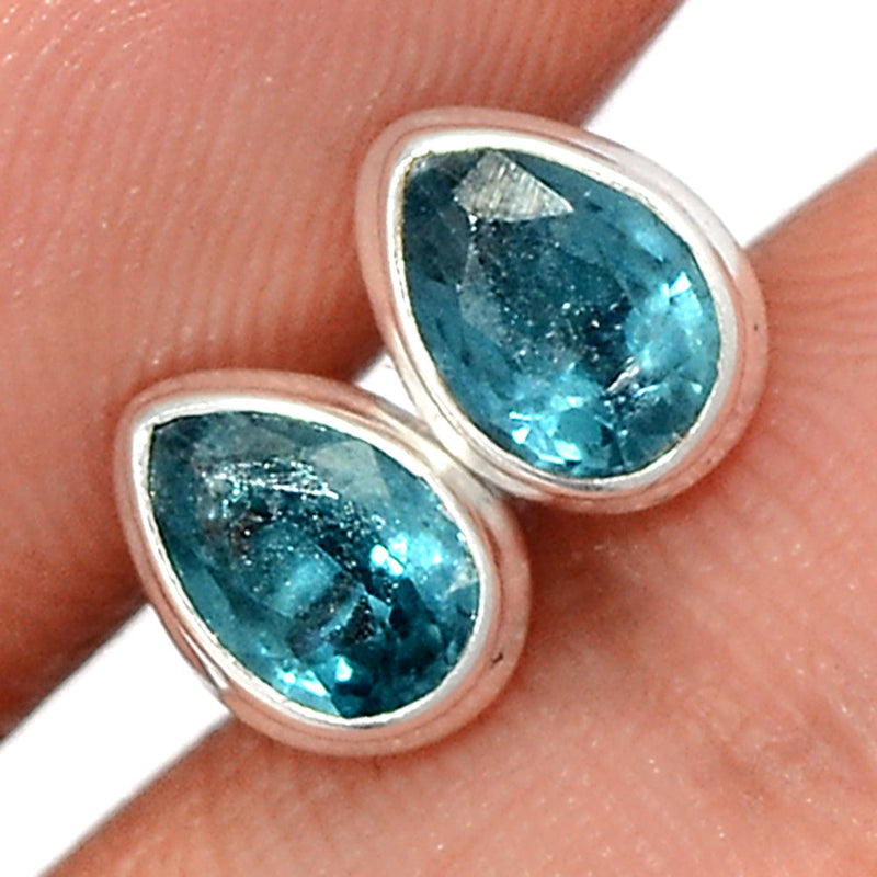 Teal Blue Kyanite Faceted Studs - TKFS29