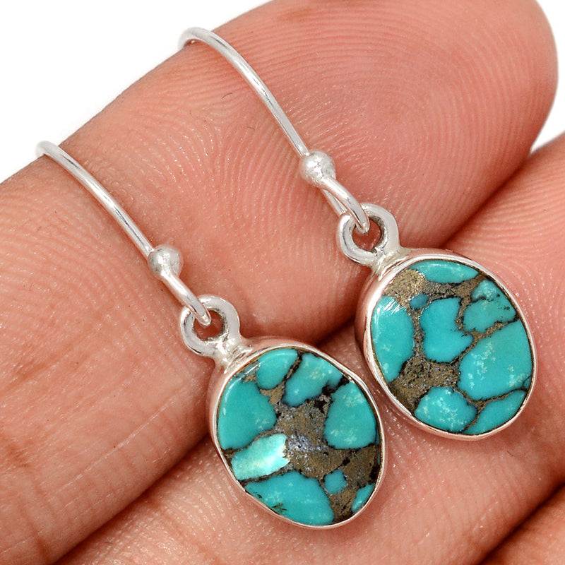 1.1" Tibetan Turquoise Earrings - TQSE614