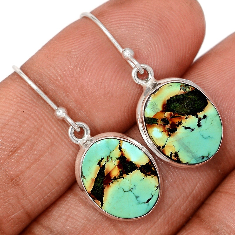 1.2" Tibetan Turquoise Earrings - TQSE649