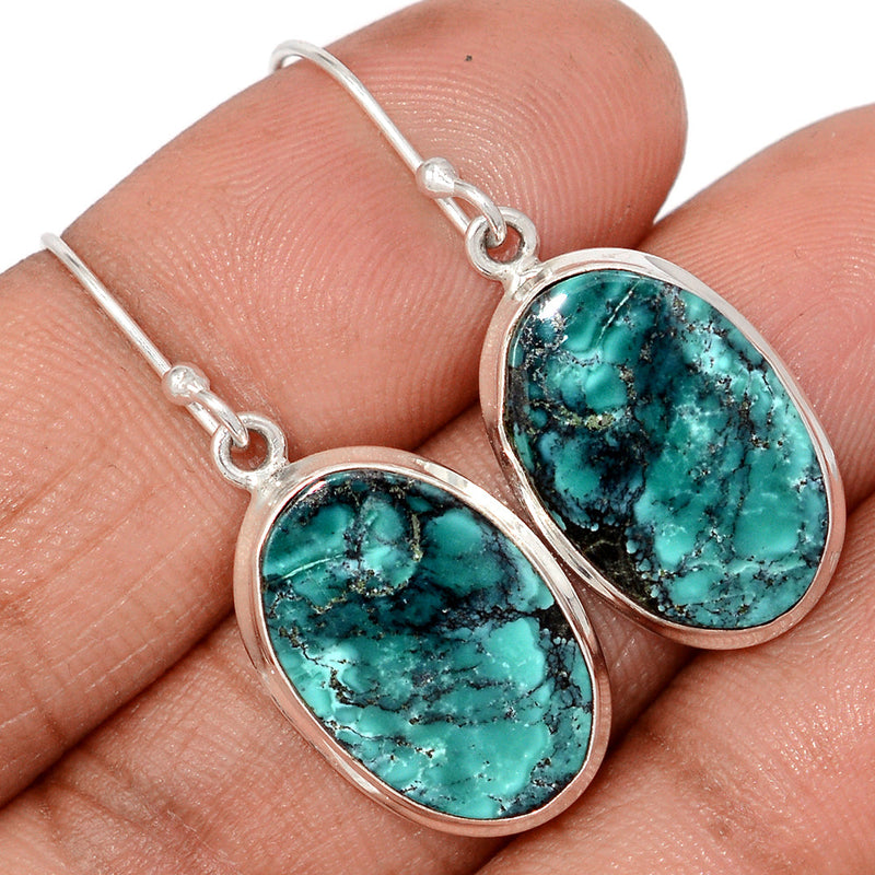 1.5" Tibetan Turquoise Earrings - TQSE658