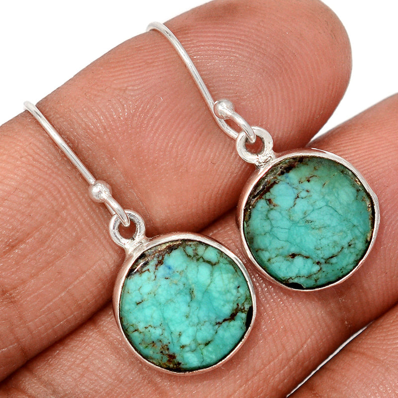 1.1" Tibetan Turquoise Earrings - TQSE665