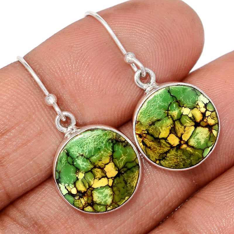 1.2" Tibetan Turquoise Earrings - TQSE670