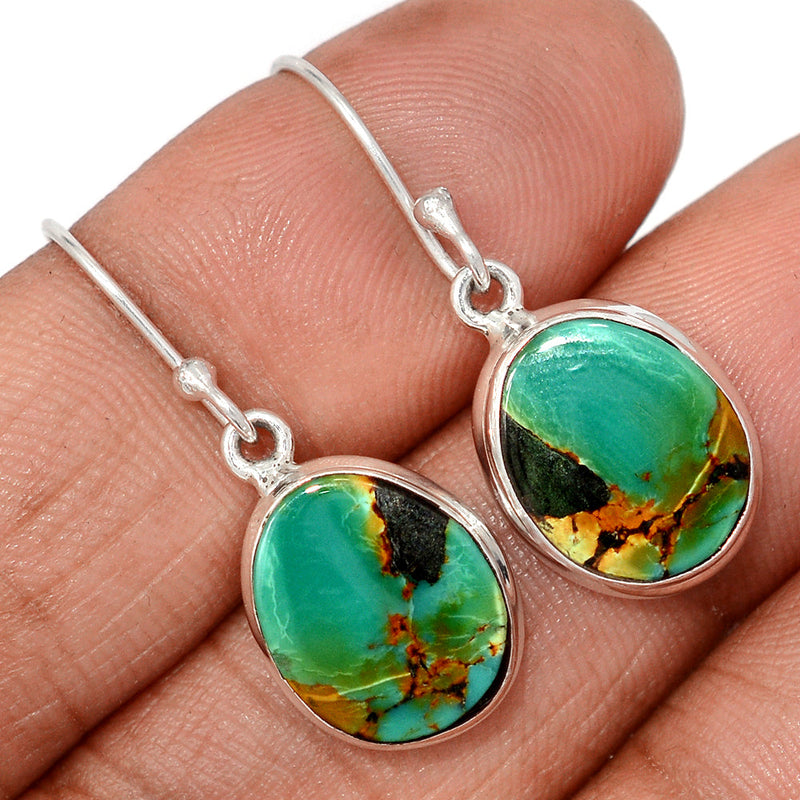 1.2" Tibetan Turquoise Earrings - TQSE672