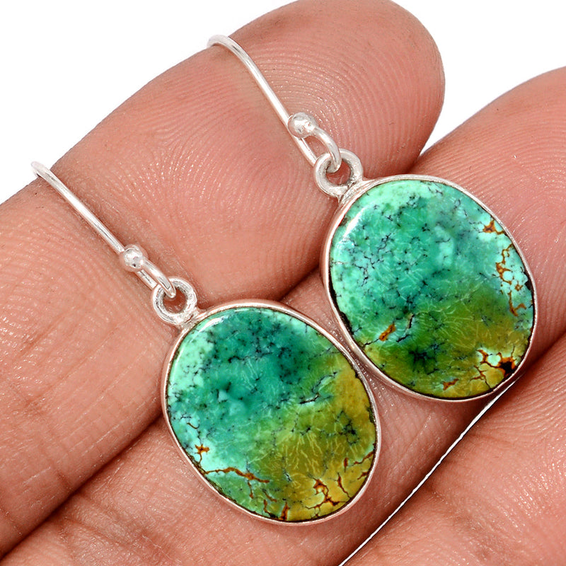 1.3" Tibetan Turquoise Earrings - TQSE677