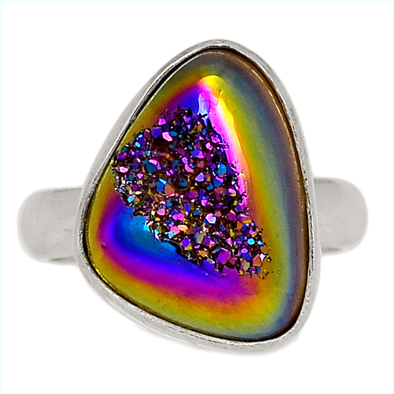 Titanium Window Druzy Ring - TWDR525