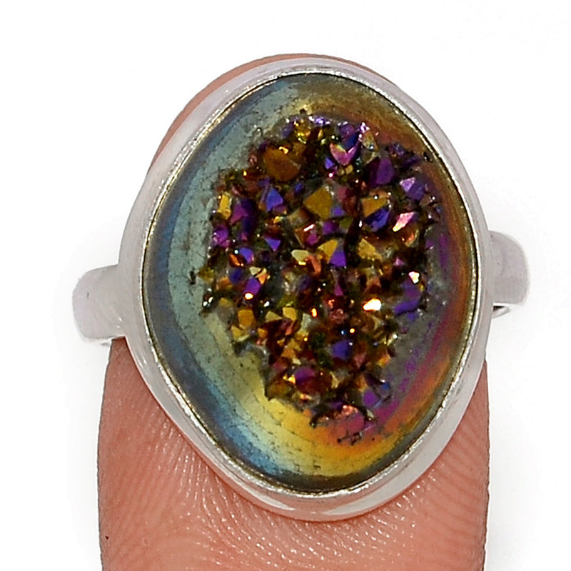 Titanium Window Druzy Ring - TWDR618