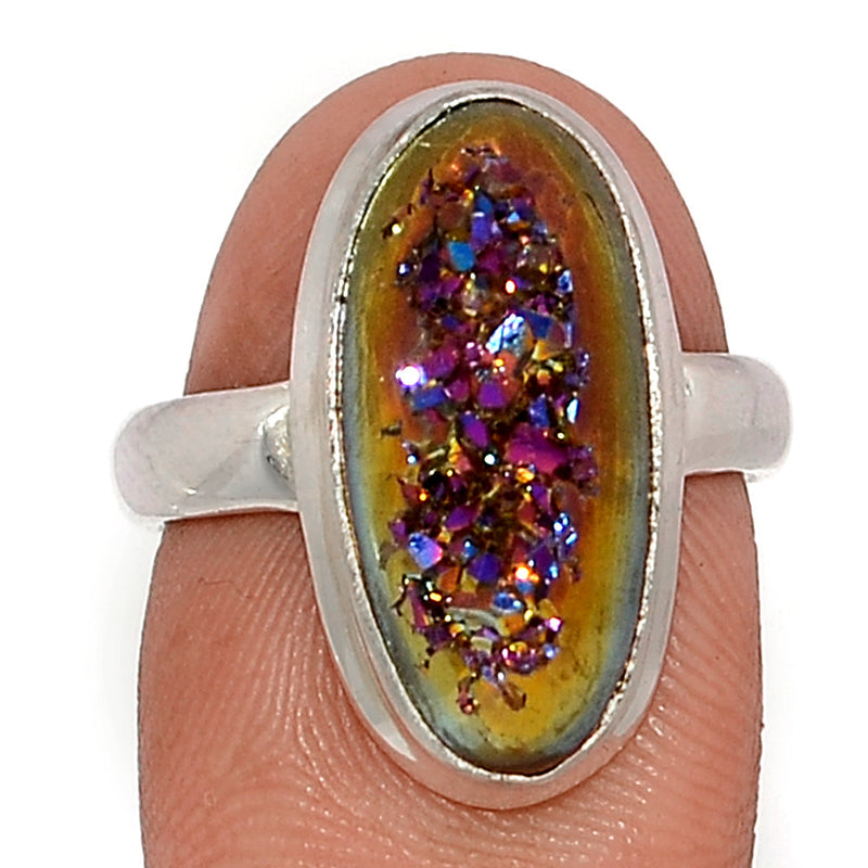 Titanium Window Druzy Ring - TWDR629