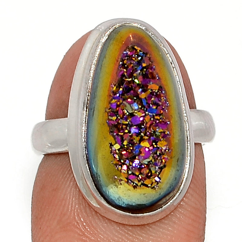 Titanium Window Druzy Ring - TWDR645