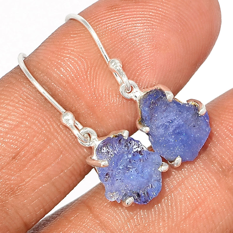1.1" Claw - Tanzanite Rough Earrings - TZRE430