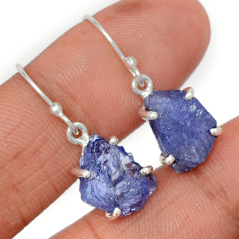 1.1" Claw - Tanzanite Rough Earrings - TZRE464