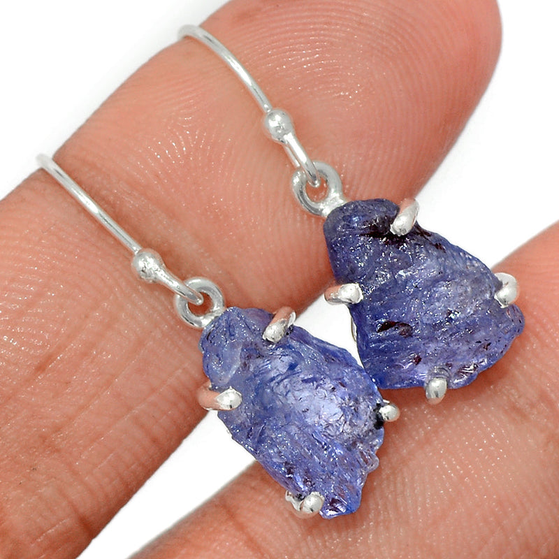 1.2" Claw - Tanzanite Rough Earrings - TZRE481