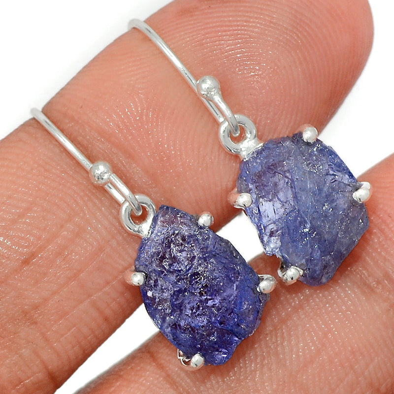 1.1" Claw - Tanzanite Rough Earrings - TZRE490