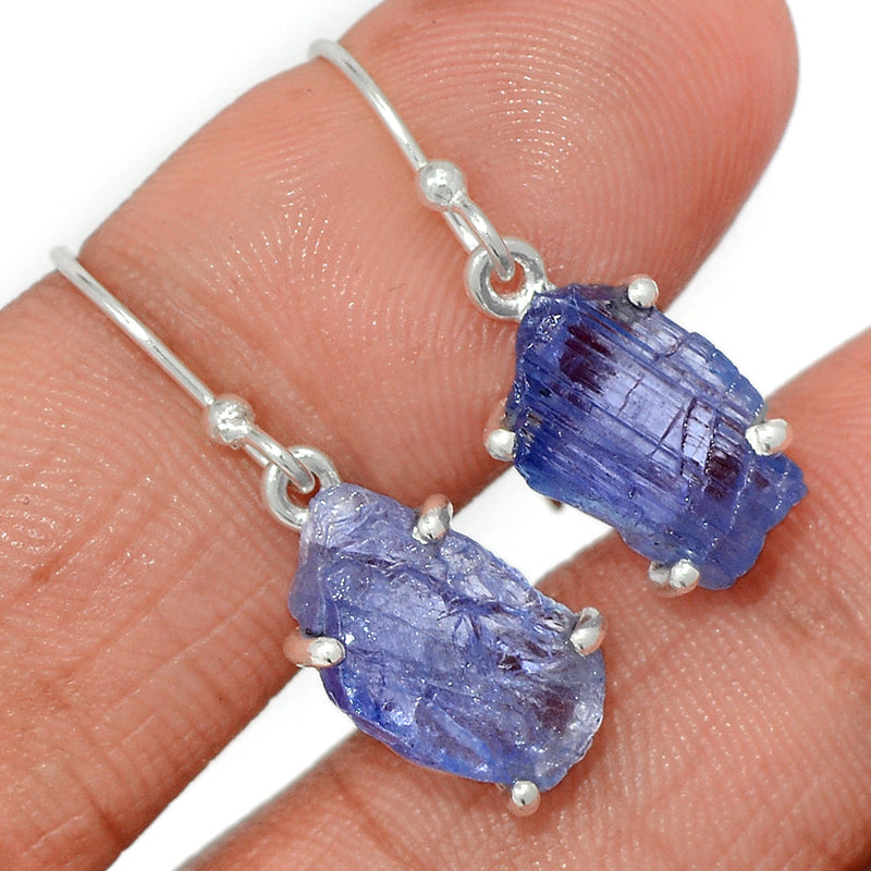 1.2" Claw - Tanzanite Rough Earrings - TZRE491