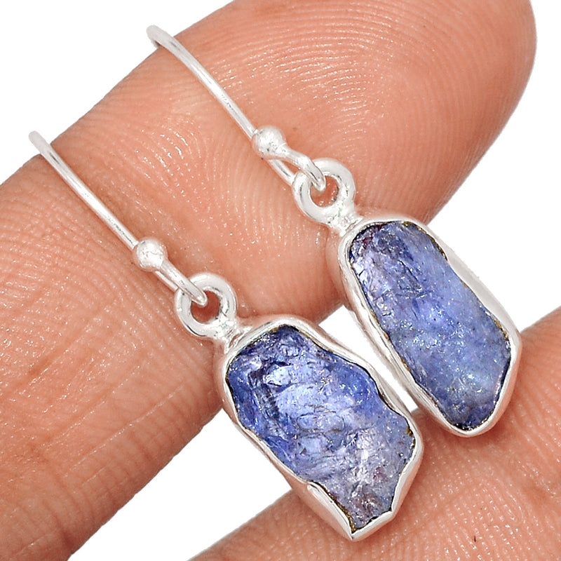 1.2" Tanzanite Rough Earrings - TZRE515