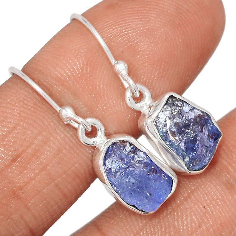 1.1" Tanzanite Rough Earrings - TZRE534