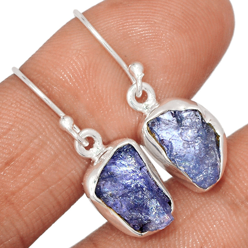 1.2" Tanzanite Rough Earrings - TZRE551