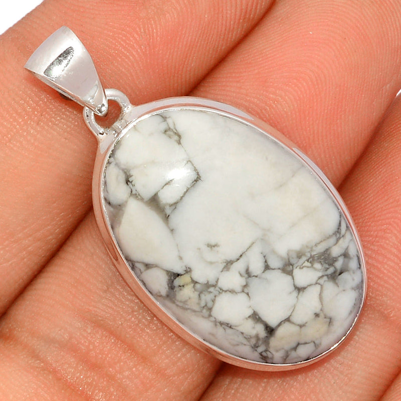 1.6" White Howlite Pendants - WHOP627