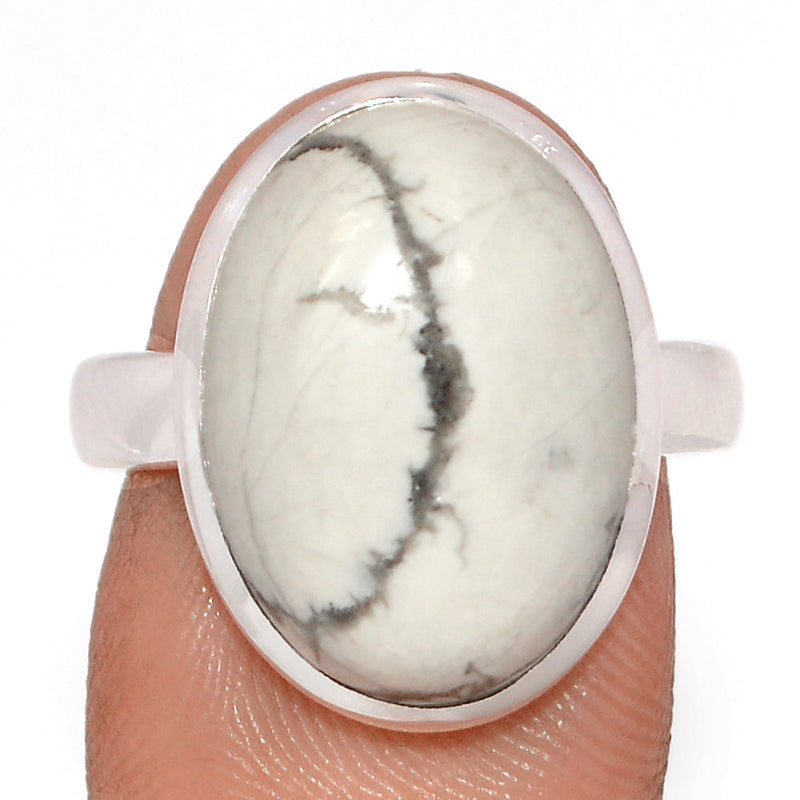 White Howlite Ring - WHOR683