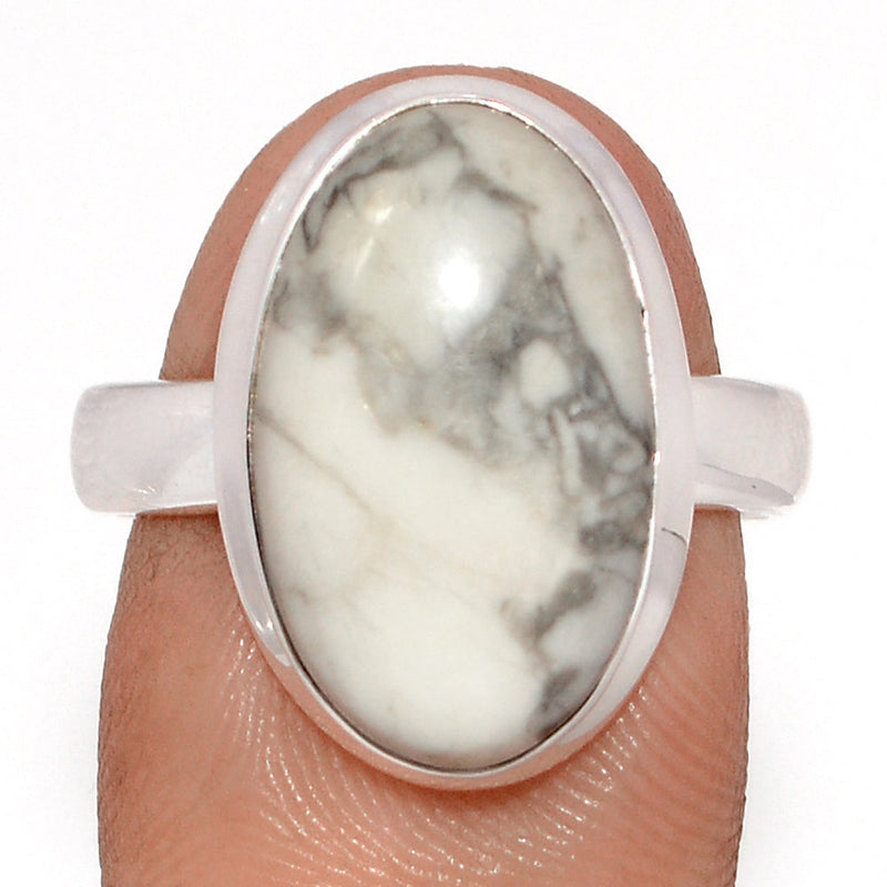 White Howlite Ring - WHOR687