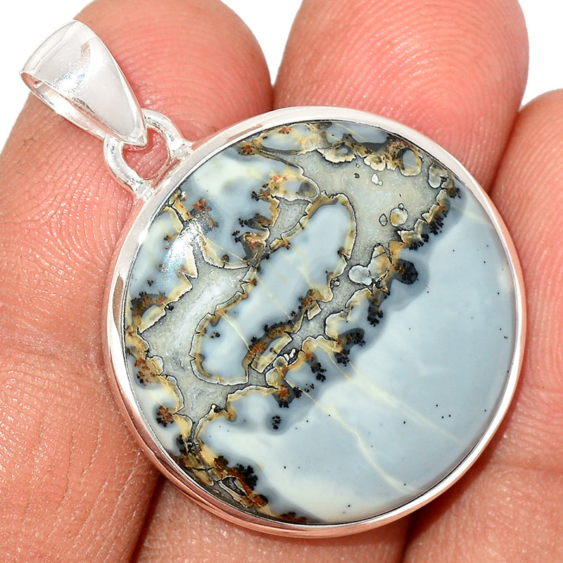 1.5" White Malingo Jasper Pendants - WMJP231