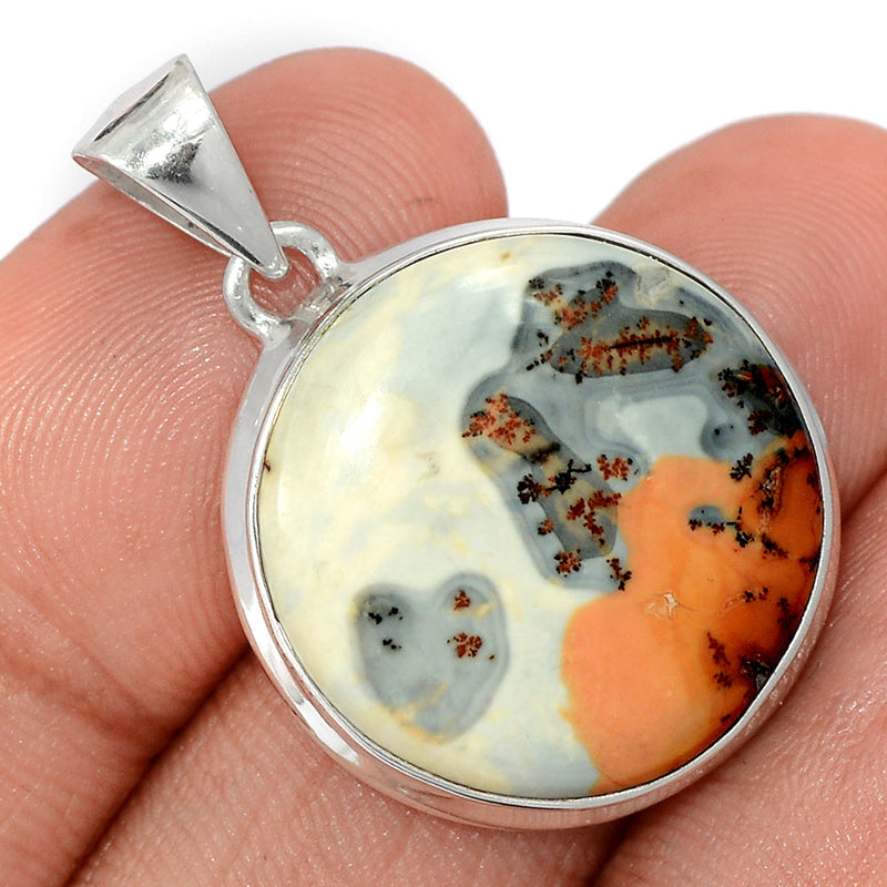 1.3" White Malingano Jasper Pendants - WMJP389