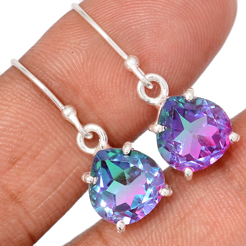 1.1" Claw - Treated Watermelon Tourmaline Quartz Earrings - WTQE12