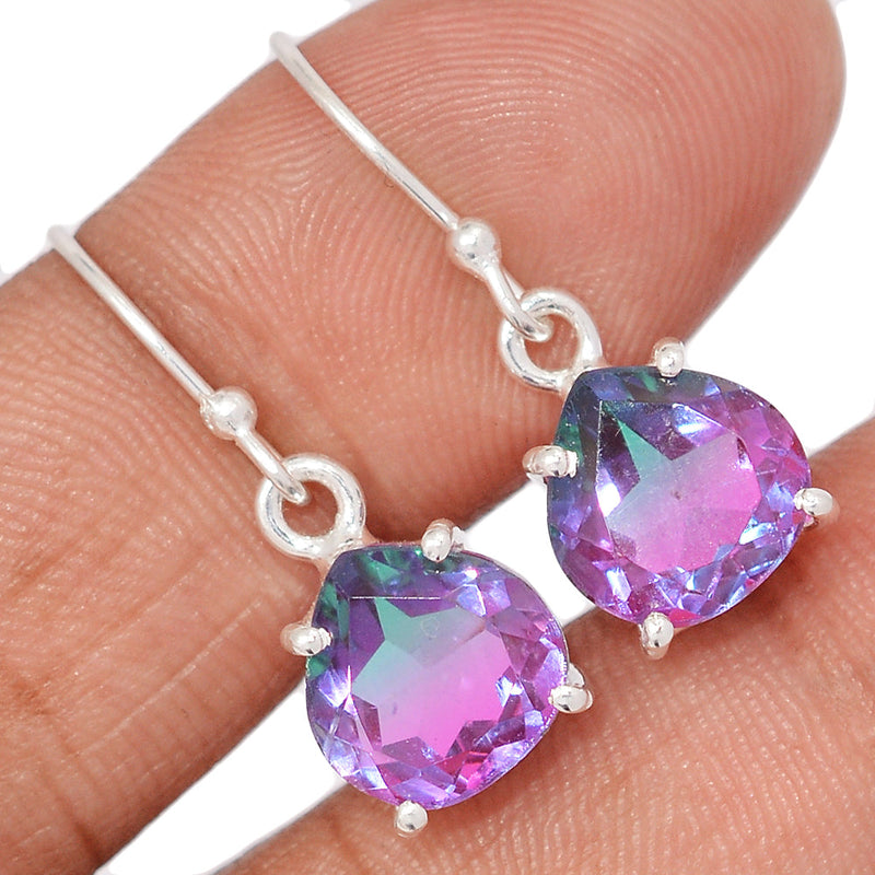 1.1" Claw - Treated Watermelon Tourmaline Quartz Earrings - WTQE13