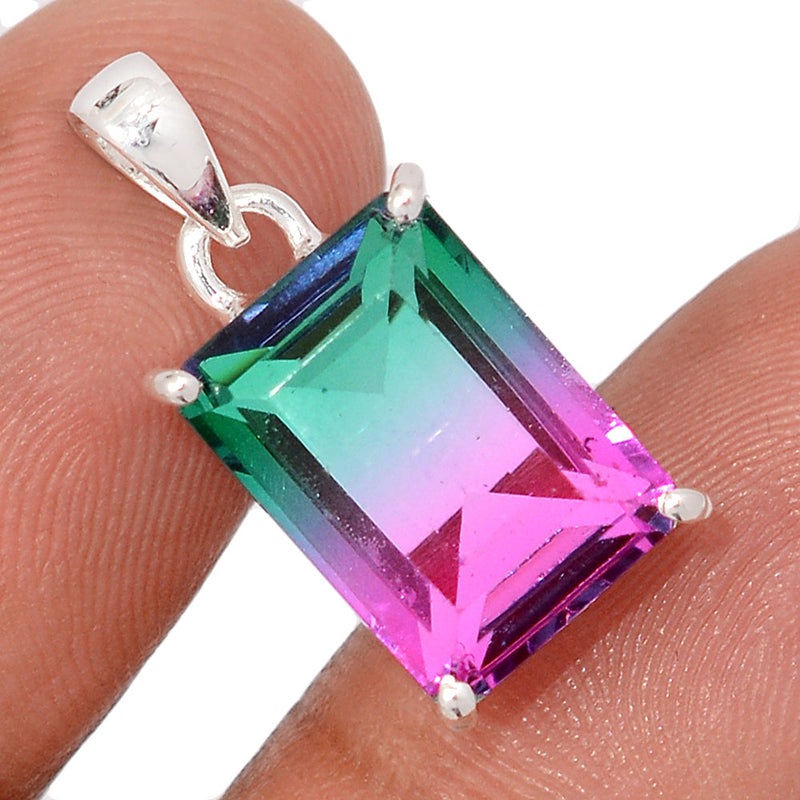 0.8" Claw - Treated Watermelon Tourmaline Quartz Pendants - WTQP7