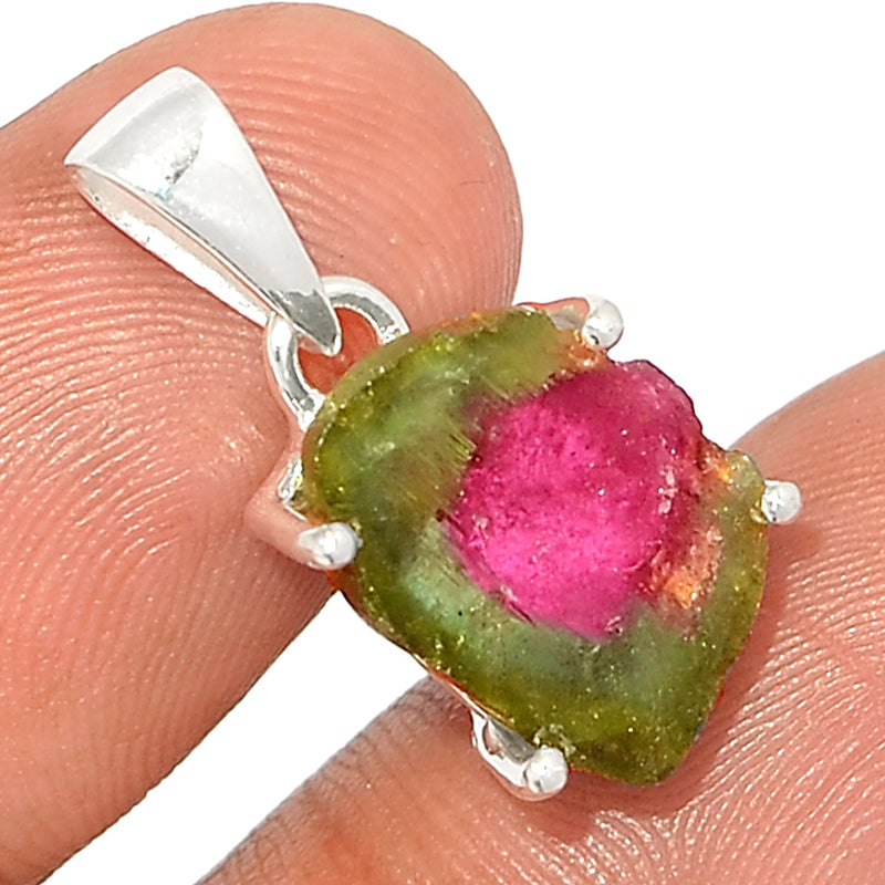 1" Claw - Watermelon Tourmaline Slice Pendants - WTSP488
