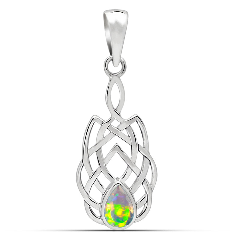 6*4 MM Pear - Celtic Design - Ethiopian Opal Faceted Pendants - CCP507-EOF Catalogue