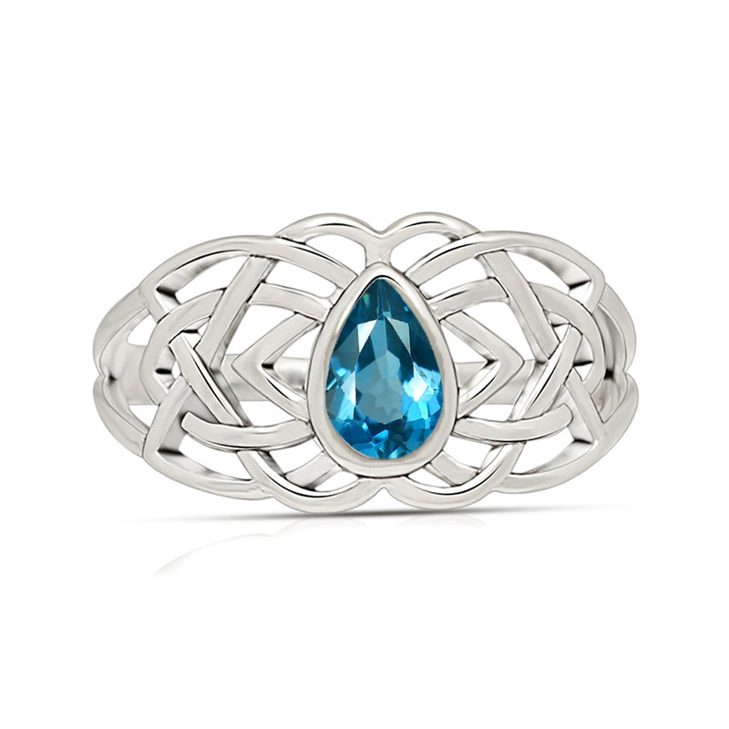 Celtic - London Blue Topaz Ring - CCR508-LBT Catalogue