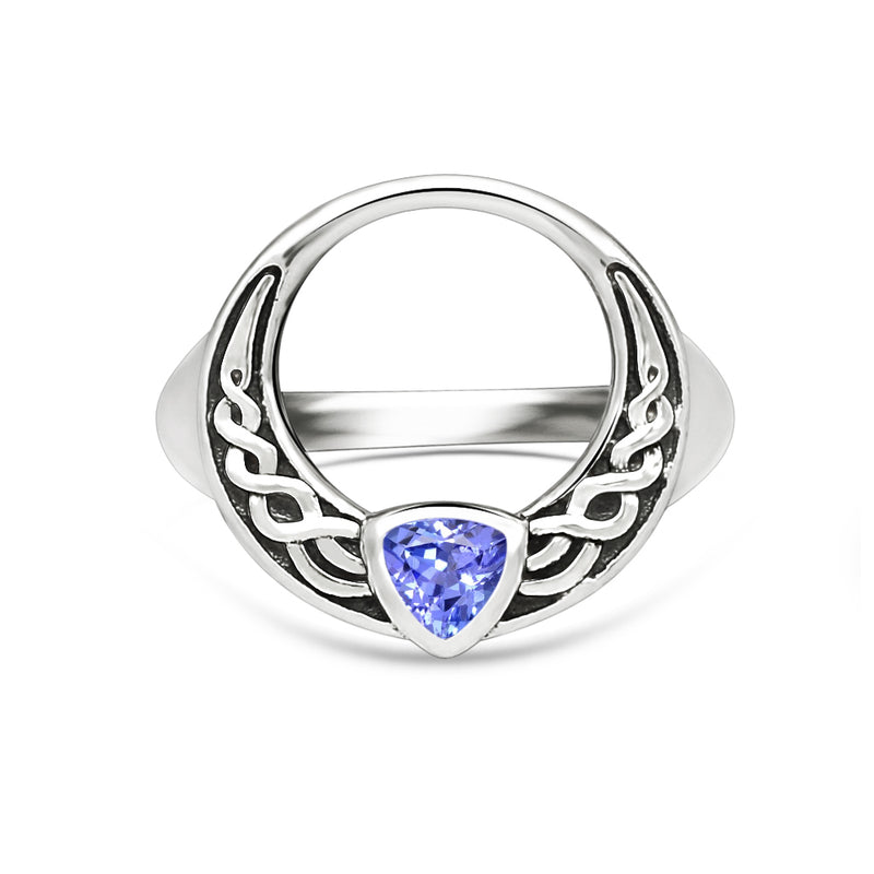 Celtic - Tanzanite Faceted Ring - CCR505-TZF Catalogue
