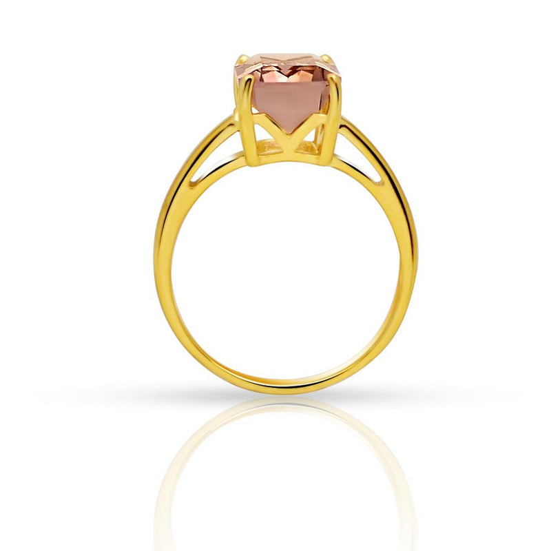 10*8 MM Octo - 14k Gold Plated Natural Ametrine - Faceted Jewelry Ring - A5