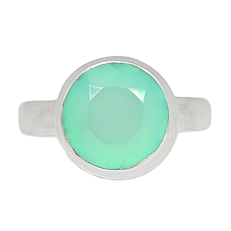 Aqua Chalcedony Faceted Ring - ACFR114