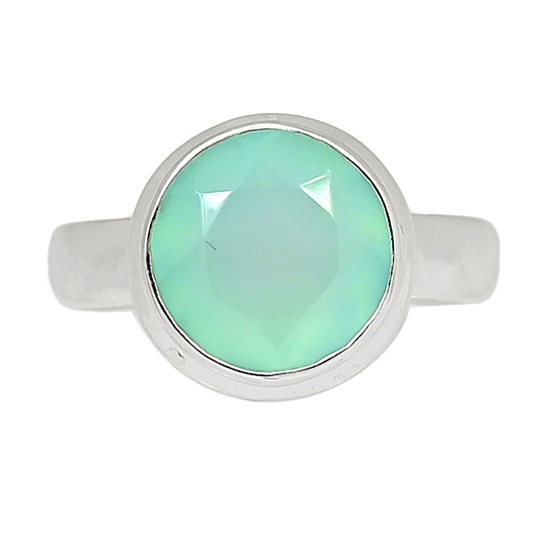 Aqua Chalcedony Faceted Ring - ACFR117