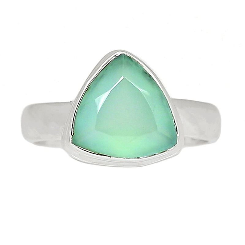 Aqua Chalcedony Faceted Ring - ACFR129