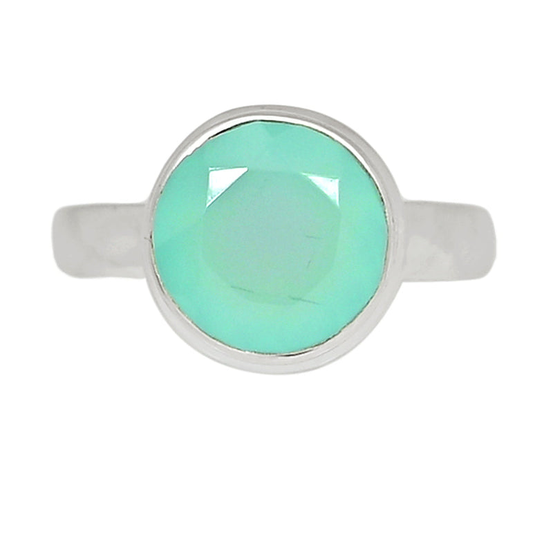 Aqua Chalcedony Faceted Ring - ACFR134
