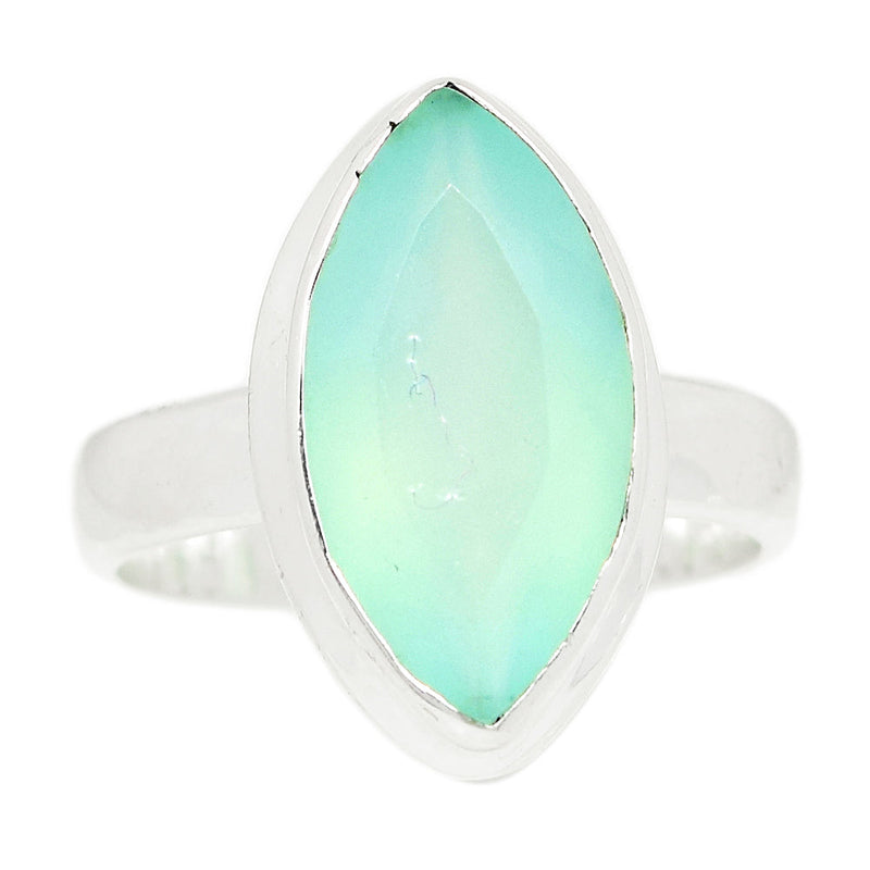 Aqua Chalcedony Faceted Ring - ACFR157