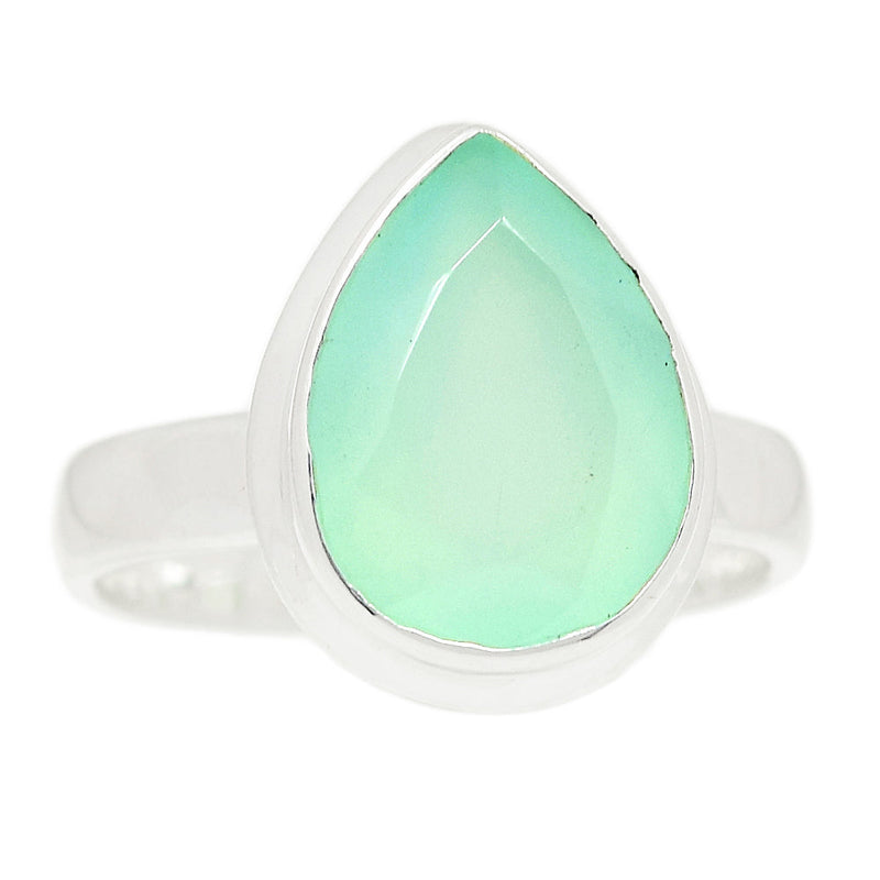 Aqua Chalcedony Faceted Ring - ACFR162