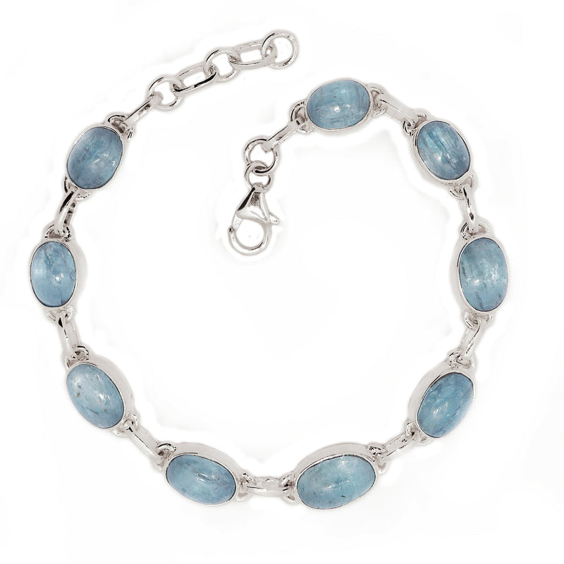 8.3" Aqua Kyanite Cabochon Bracelets - AKCB8