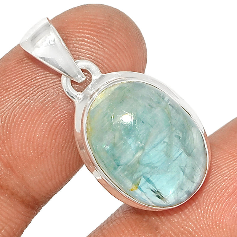 1.1" Aqua Kyanite Cabochon Pendants - AKCP112