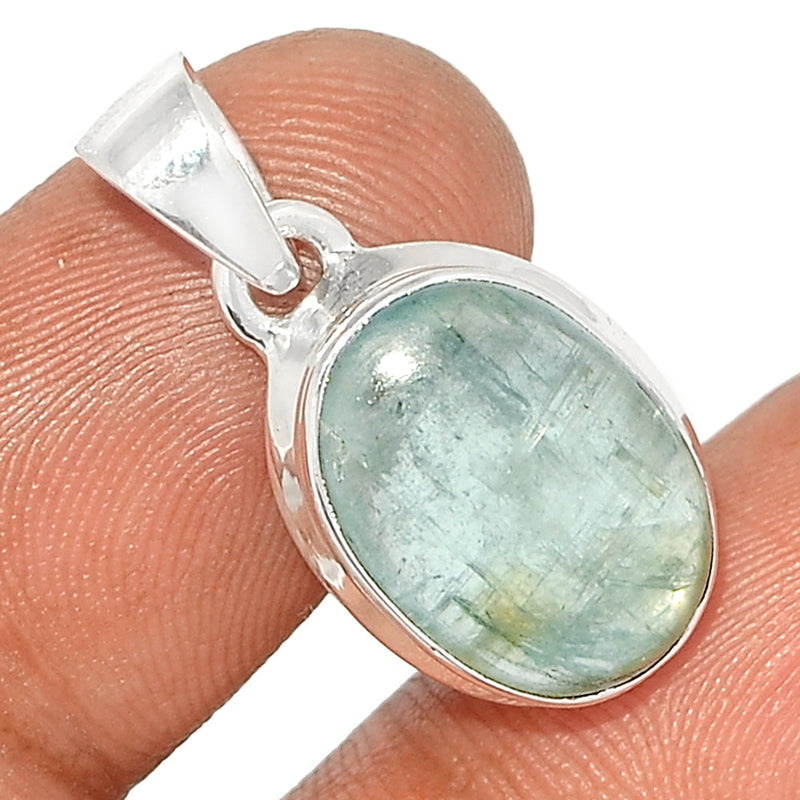 1.1" Aqua Kyanite Cabochon Pendants - AKCP117