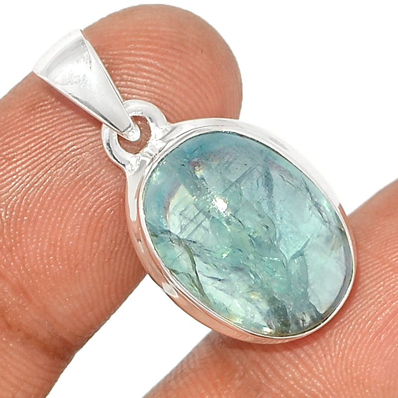 1.1" Aqua Kyanite Cabochon Pendants - AKCP134