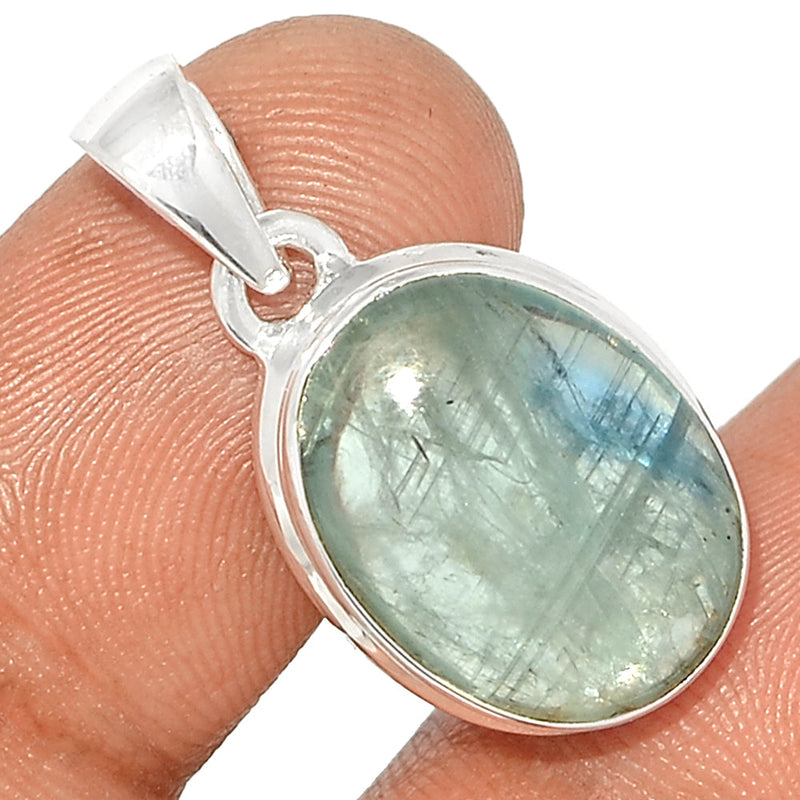 1.1" Aqua Kyanite Cabochon Pendants - AKCP136