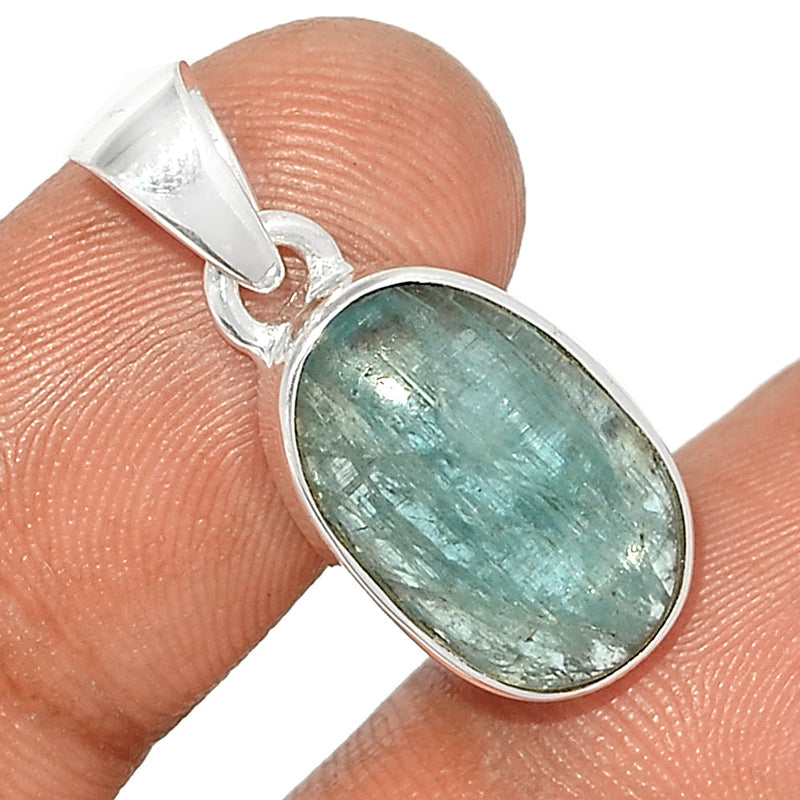 1.1" Aqua Kyanite Cabochon Pendants - AKCP151