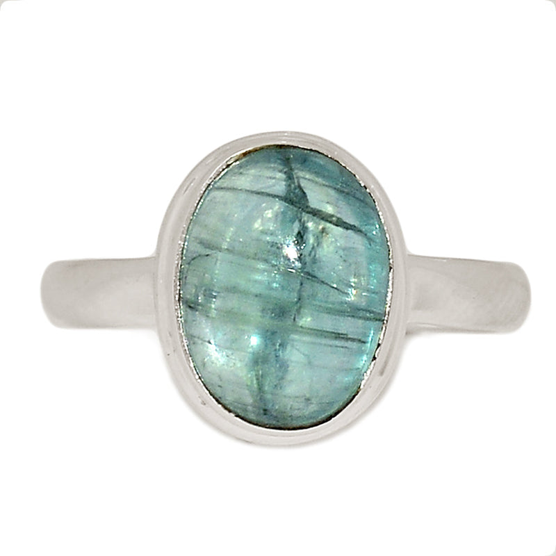 Aqua Kyanite Cabochon Ring - AKCR288