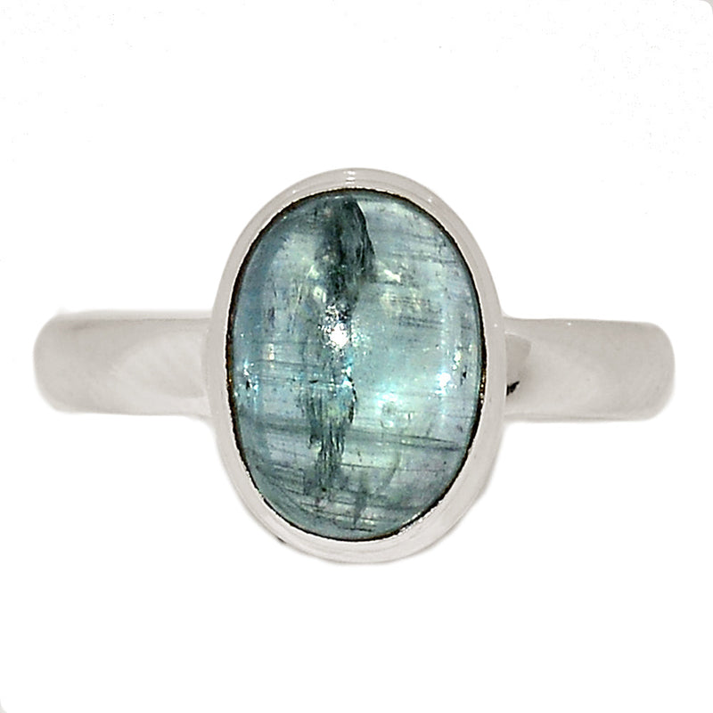 Aqua Kyanite Cabochon Ring - AKCR296
