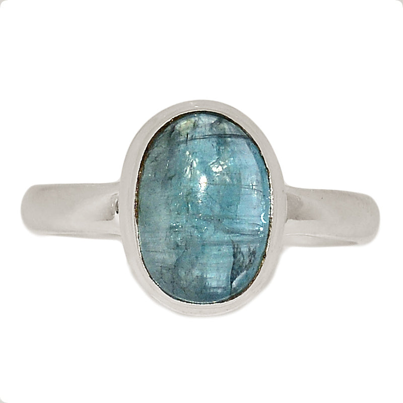 Aqua Kyanite Cabochon Ring - AKCR314