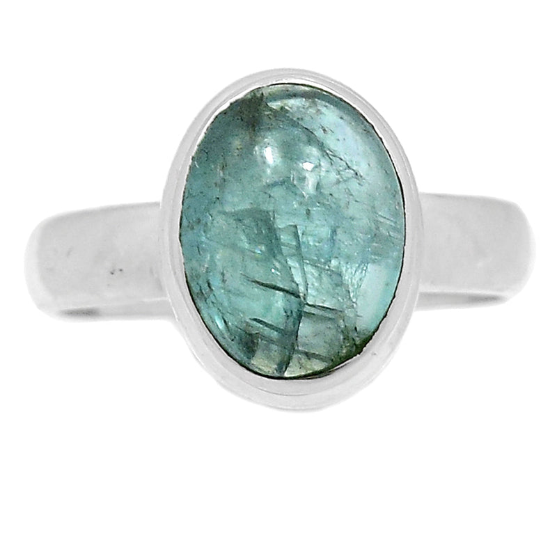 Aqua Kyanite Cabochon Ring - AKCR8