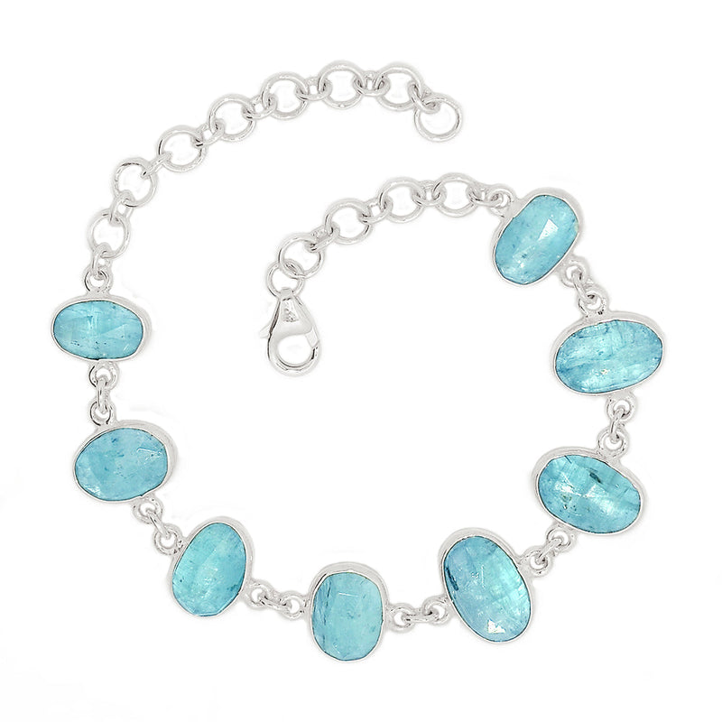 8.7" Aqua Kyanite Faceted Bracelets - AKFB10